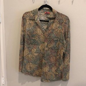 Beautiful lace button down!